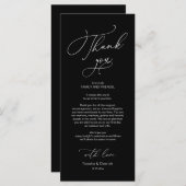 Bruiloft Dinner Place Instelling Dank u Kaart (Voorkant / Achterkant)