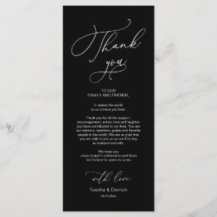 Bruiloft Dinner Place Instelling Dank u Kaart