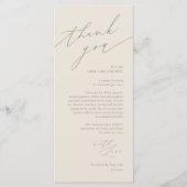 Bruiloft Dinner Place Instelling Dank u Kaart (Voorkant)