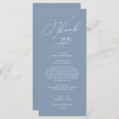 Bruiloft Dinner Place Instelling Dank u Kaart (Voorkant / Achterkant)