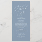 Bruiloft Dinner Place Instelling Dank u Kaart (Voorkant)