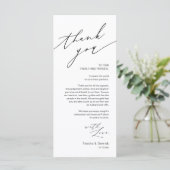 Bruiloft Dinner Place Instelling Dank u Kaart (Staand voorkant)