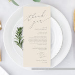 Bruiloft Dinner Place Instelling Dank u Kaart<br><div class="desc">Dit is het moderne minimalistische zachte script, in modern grijs en crème thema, elegante gezellige bruiloft diner plaats instelling Dank u kaarten. Deel de liefde en het show van uw waardering voor uw gasten, wanneer ze gaan zitten aan hun stoel en lees deze gepersonaliseerde charmante bedankplaats instellingskaart. Het is een...</div>