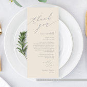Bruiloft Dinner Place Instelling Dank u Kaart