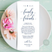 Bruiloft Dinner Place Instelling Dank u Kaart