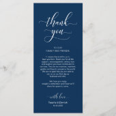 Bruiloft Dinner Place Instelling Dank u Kaart (Voorkant)