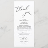 Bruiloft Dinner Place Instelling Dank u Kaart (Voorkant)