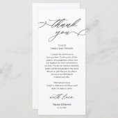 Bruiloft Dinner Place Instelling Dank u Kaart (Voorkant / Achterkant)