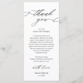 Bruiloft Dinner Place Instelling Dank u Kaart (Voorkant)