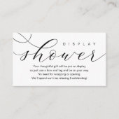 Bruiloft Display Douche, Moderne elegantie minimaa Informatiekaartje (Voorkant)