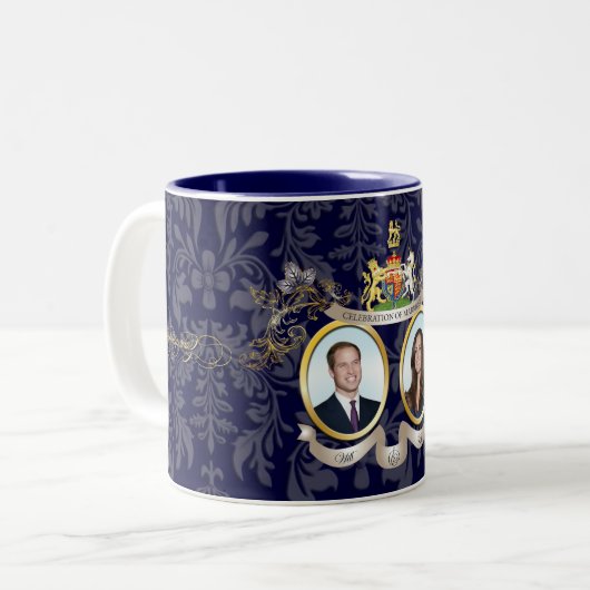 bruiloft-/DIY-kleuren Tweekleurige Koffiemok (Voorkant links)