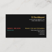 Bruiloft DJ Visitekaartjes Music Mixer (Achterkant)