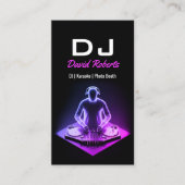 Bruiloft DJ's Karaoke Modern Music Event Visitekaartje (Voorkant)