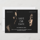 Bruiloft donkerzwarte foto film drama film poster save the date (Voorkant)