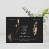 Bruiloft donkerzwarte foto film drama film poster save the date (Staand voorkant)