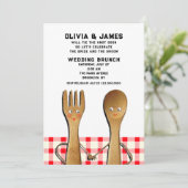 Bruiloft douche brunch kaart (Staand voorkant)