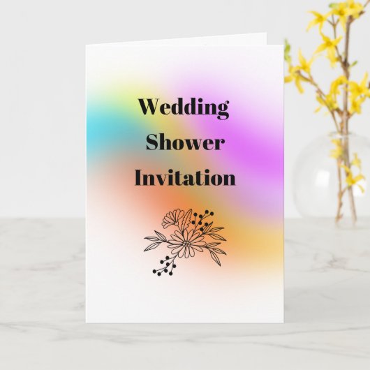 Bruiloft douche kaart (Gele Bloem)