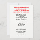 Bruiloft douche kaart (Achterkant)