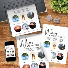 Bruiloft douche partij spel waar waren ze poster