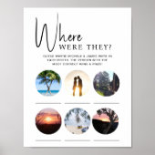 Bruiloft douche partij spel waar waren ze poster (Voorkant)