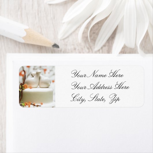 Bruiloft/douche retour adreslabels etiket (Insitu)