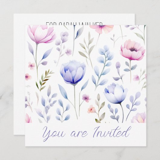 Bruiloft Douche uitnodiging (Voorkant / Achterkant)