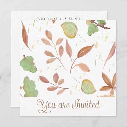 Bruiloft Douche uitnodiging (Voorkant / Achterkant)