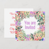 Bruiloft Douche uitnodiging (Voorkant / Achterkant)