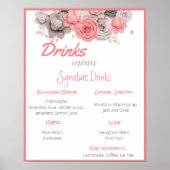 Bruiloft drank menu poster (Voorkant)