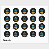 Bruiloft Drank Team Bruidegom Bruid 1 Ronde Sticker (Vel)