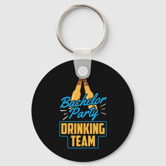 Bruiloft drank team bruidegom bruid sleutelhanger (Voorkant)