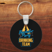 Bruiloft drank team bruidegom bruid sleutelhanger (Voorkant)