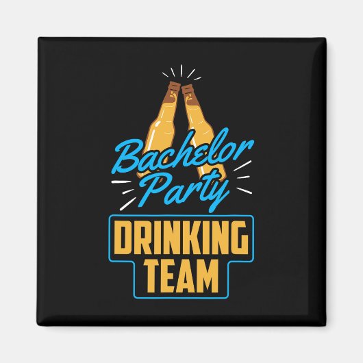 Bruiloft drankteam bruidegom bruid 1  magneet (Voorkant)