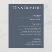 Bruiloft Drink & Diner Menu-Blauw en Wit (Voorkant)