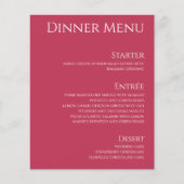 Bruiloft Drink & Diner Menu-Viva Magenta- (Voorkant)