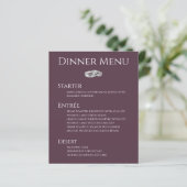 Bruiloft Drink & Diner Menu-Wijn en Wit- (Staand voorkant)