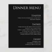 Bruiloft Drink & Diner Menu-Zwart-Wit- (Voorkant)