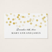 Bruiloft Drink Voucher Faux Gouden Folie Glitter L Visitekaartje (Achterkant)