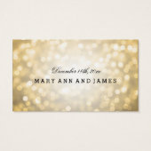 Bruiloft Drink Voucher Gold Glitter Lights Visitekaartjes (Achterkant)