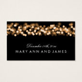 Bruiloft Drink Voucher Gold Hollywood Glam Visitekaartjes (Achterkant)