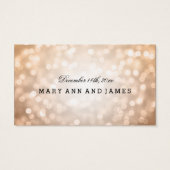 Bruiloft Drink Voucher Koper Glitter Lights Visitekaartjes (Achterkant)