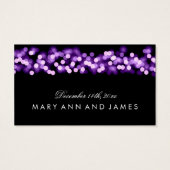 Bruiloft Drink Voucher Paarse Hollywood Glam Visitekaartje (Achterkant)