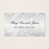 Bruiloft Drink Voucher Silver Shimmer Lights Visitekaartjes (Achterkant)