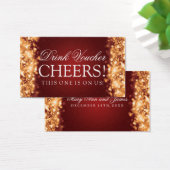 Bruiloft Drink Voucher Sparkling Lights Goud Visitekaartjes (Bureau)
