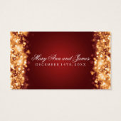 Bruiloft Drink Voucher Sparkling Lights Goud Visitekaartjes (Achterkant)