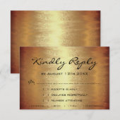 Bruiloft Drips Gouden Bruiloft RSVP Kaartje (Voorkant / Achterkant)