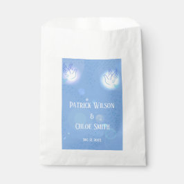 Bruiloft duif blauwe verlichting bedankzakje