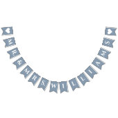 Bruiloft Dusty Blue Mr & Mrs 8 Letter Naam Eenvoud Vlaggetjes (Alle)