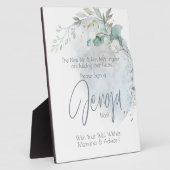 bruiloft | Dusty Blue Over the Moon in Love Fotoplaat (Zijkant)