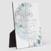 bruiloft | Dusty Blue Over the Moon in Love Fotoplaat (Zijkant)